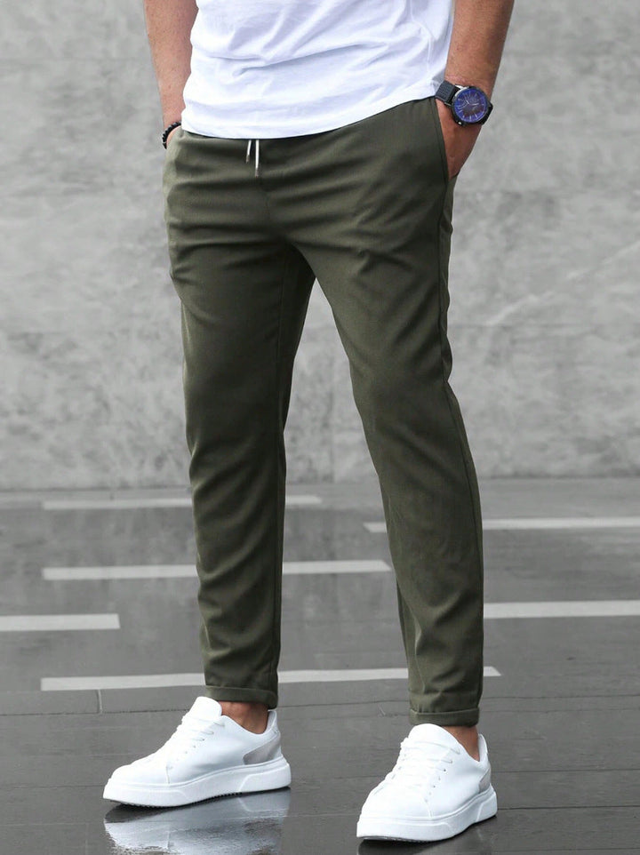 Bas | Herren Chino Hose Slim Fit Tunnelzug Elastisch