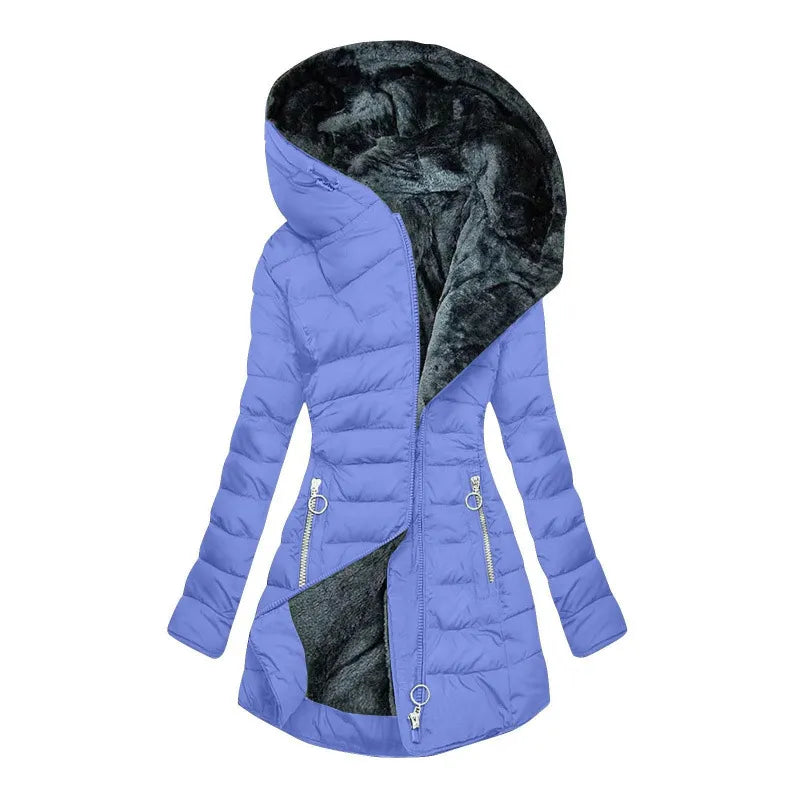 Welmara | Damen Steppjacke mit Kapuze Winterjacke - Black - Image 13