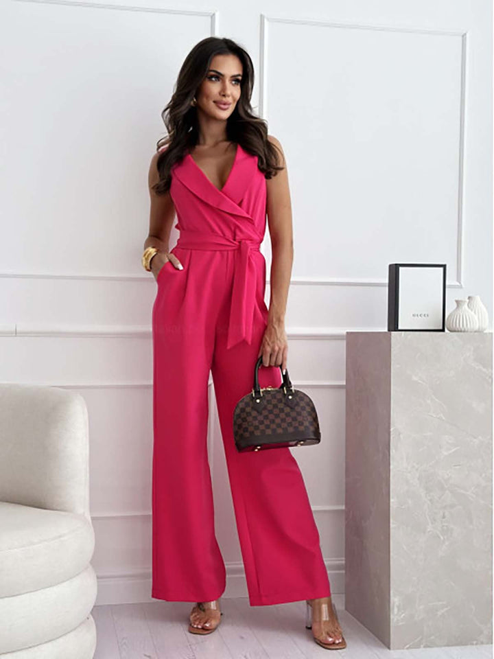 Vivienne | Damen Jumpsuit Elegant Ärmellos Hosenanzug Festlich