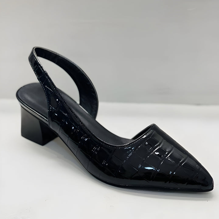 Stella | Damen Slingback Pumps mit spitzer Zehenpartie und Blockabsatz