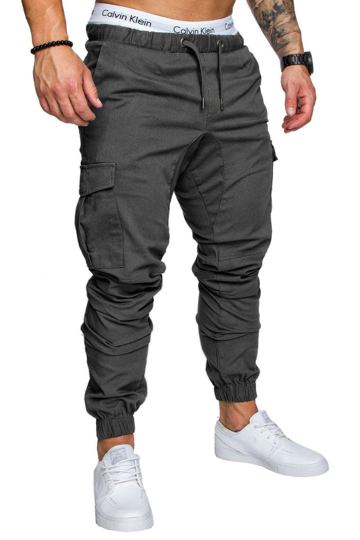 Rex | Herren Cargo Jogger Hose Elastischer Bund Slim Fit Freizeithose