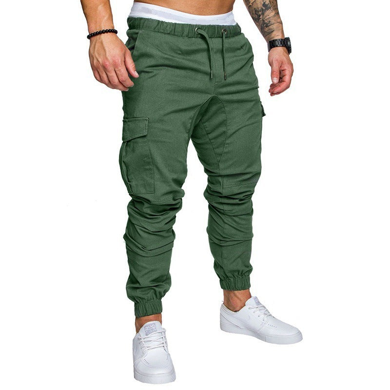Rex | Herren Cargo Jogger Hose Elastischer Bund Slim Fit Freizeithose