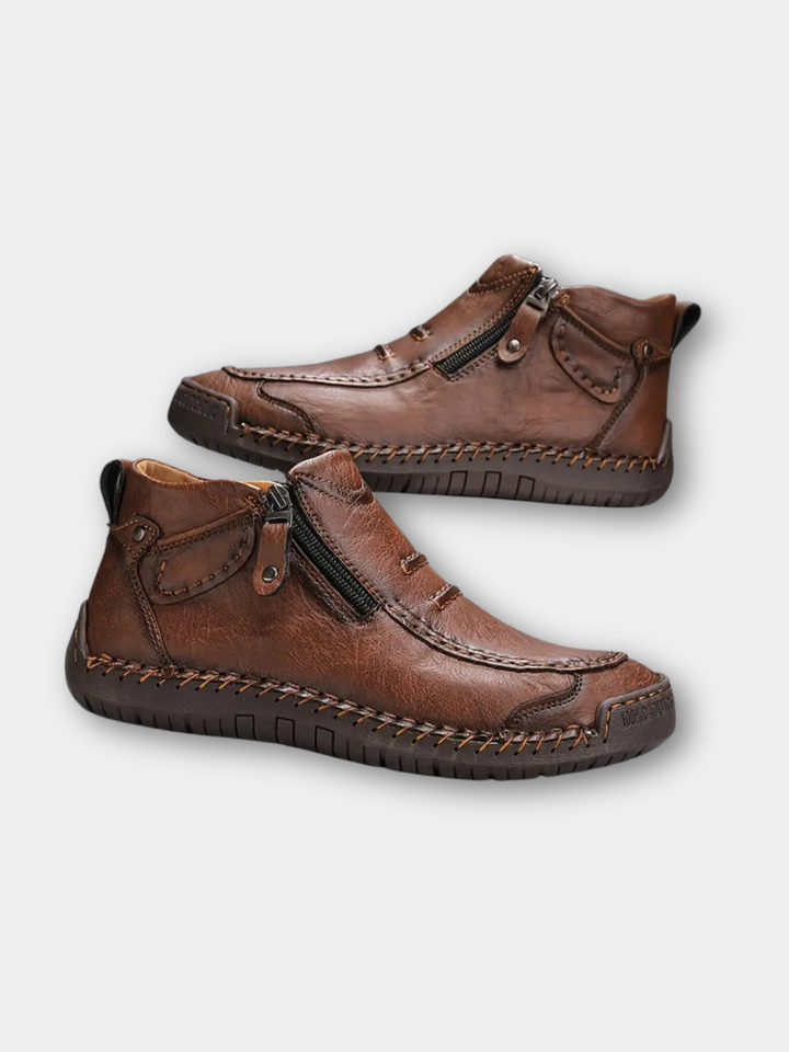 Hugo | Herren Leder Ankle Boot Seitlicher Reißverschluss