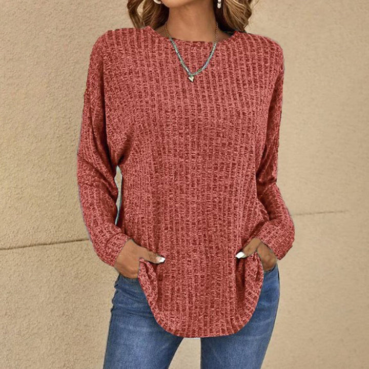 Lisa | Damen-Pullover mit Rundhalsausschnitt und Struktur