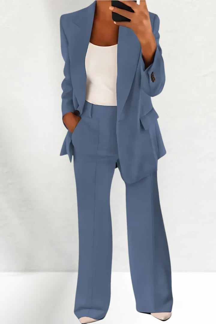Cecilia | Damen Hosenanzug Blazer Wide-Leg zweiteiler