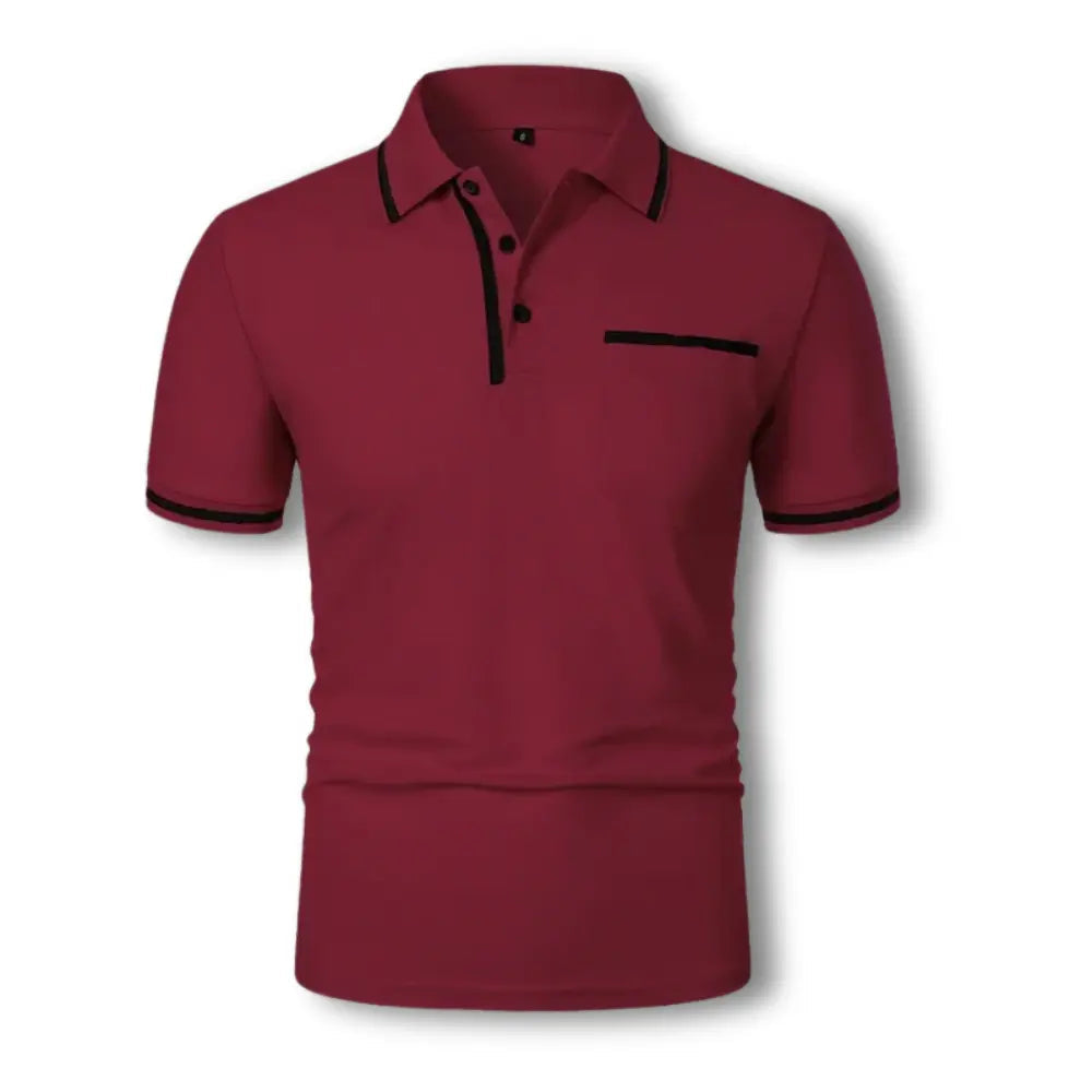 Dante | Herren Kurzarm Poloshirt Slim Fit Kontraststreifen Brusttasche