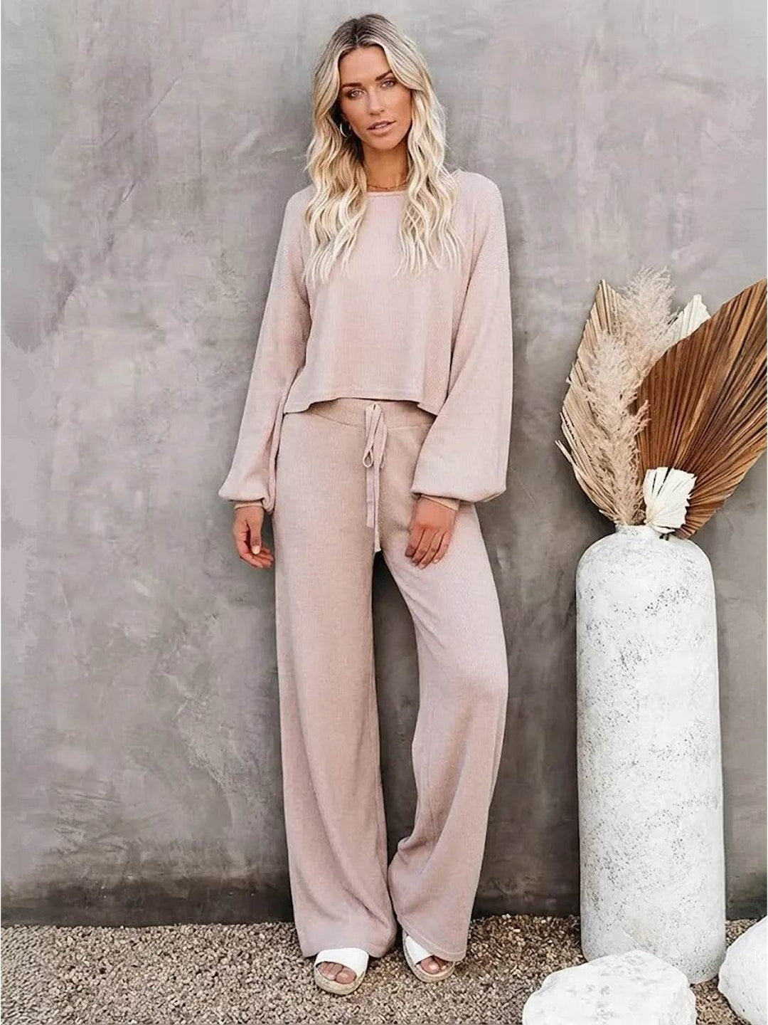 Hazy | Damen Set Zweiteiler Weithose Oversized Pullover