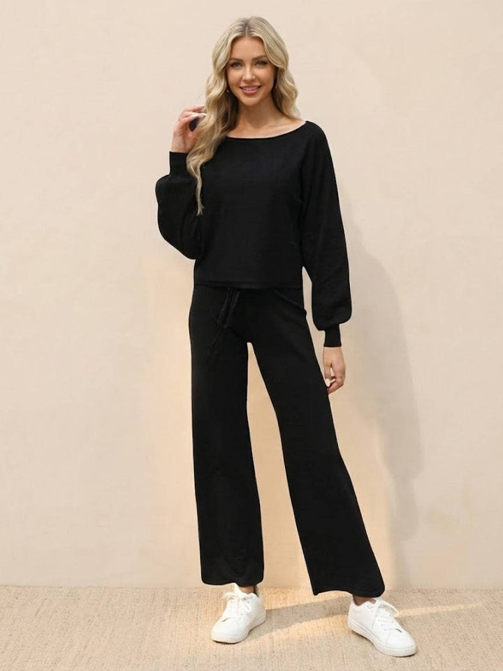 Hazy | Damen Set Zweiteiler Weithose Oversized Pullover