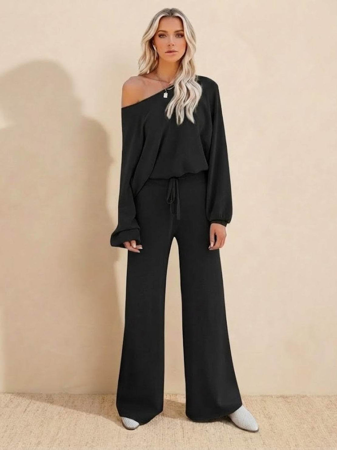 Hazy | Damen Set Zweiteiler Weithose Oversized Pullover