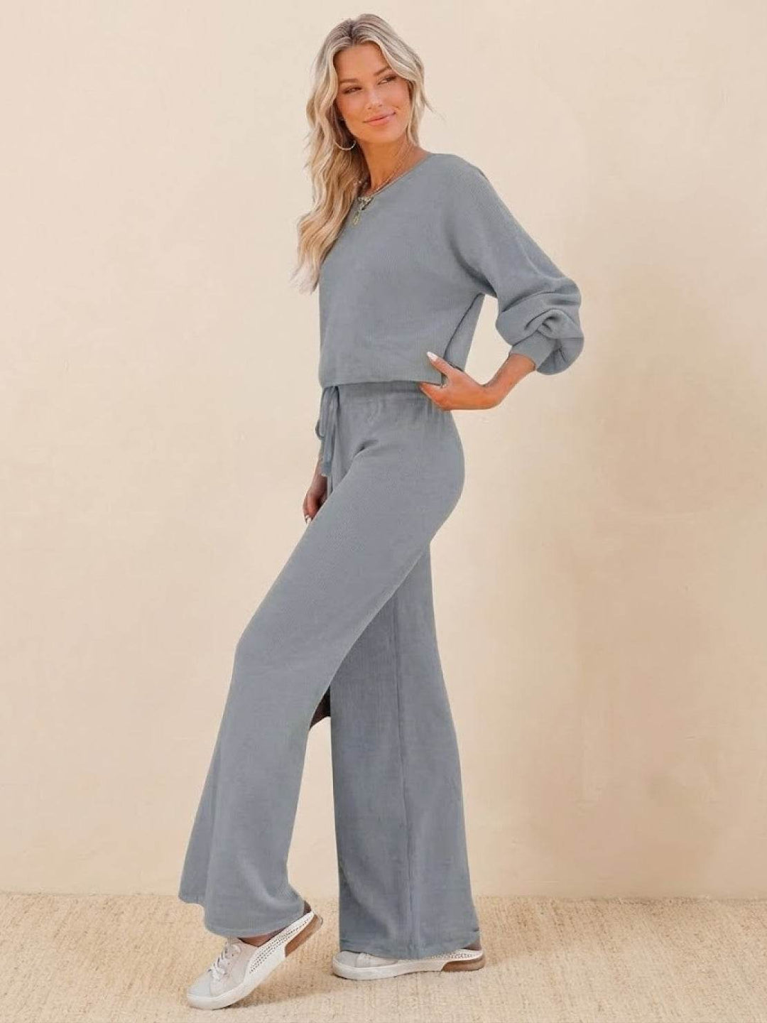 Hazy | Damen Set Zweiteiler Weithose Oversized Pullover