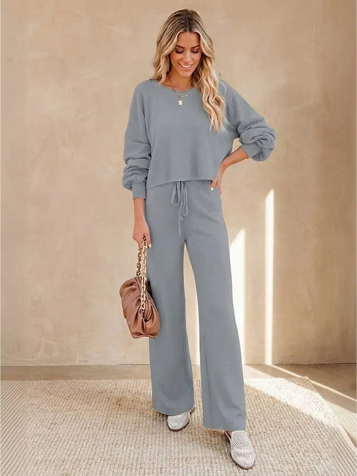 Hazy | Damen Set Zweiteiler Weithose Oversized Pullover