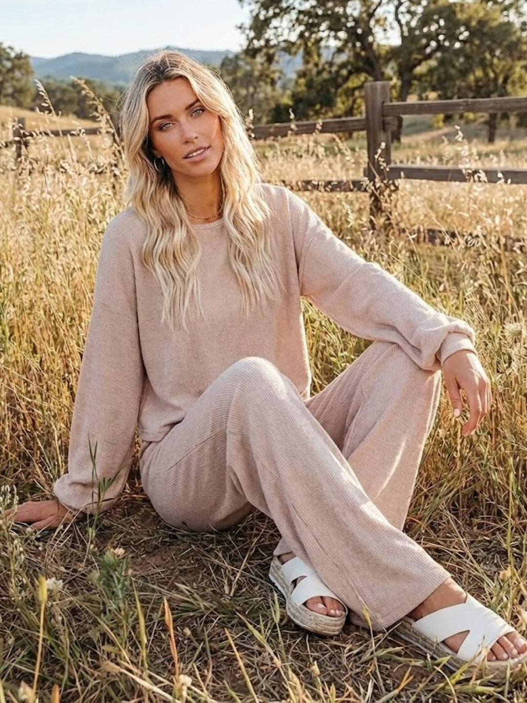Hazy | Damen Set Zweiteiler Weithose Oversized Pullover