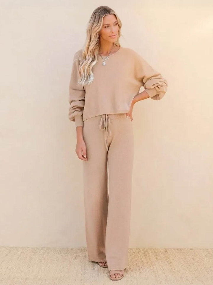 Hazy | Damen Set Zweiteiler Weithose Oversized Pullover