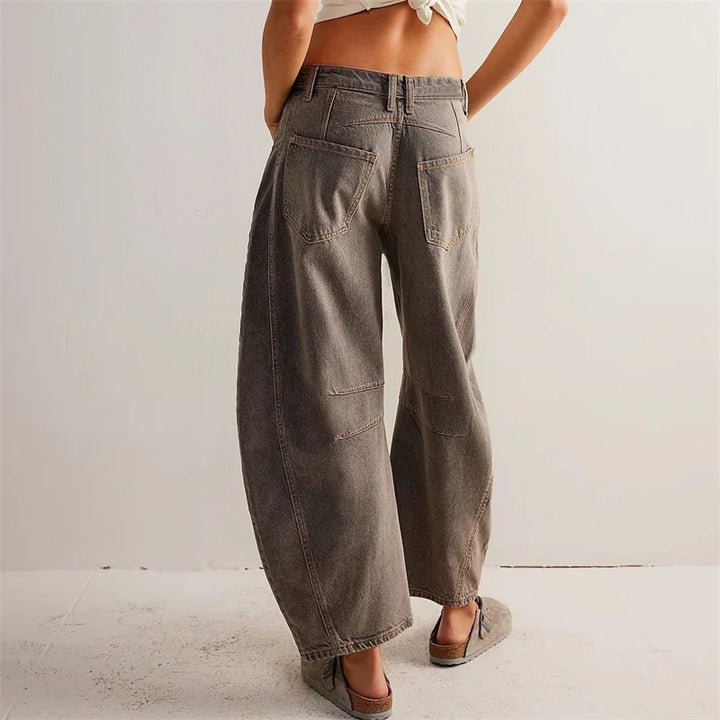 Fessa | Damen Barrel Jeans Low Waist Wide Leg
