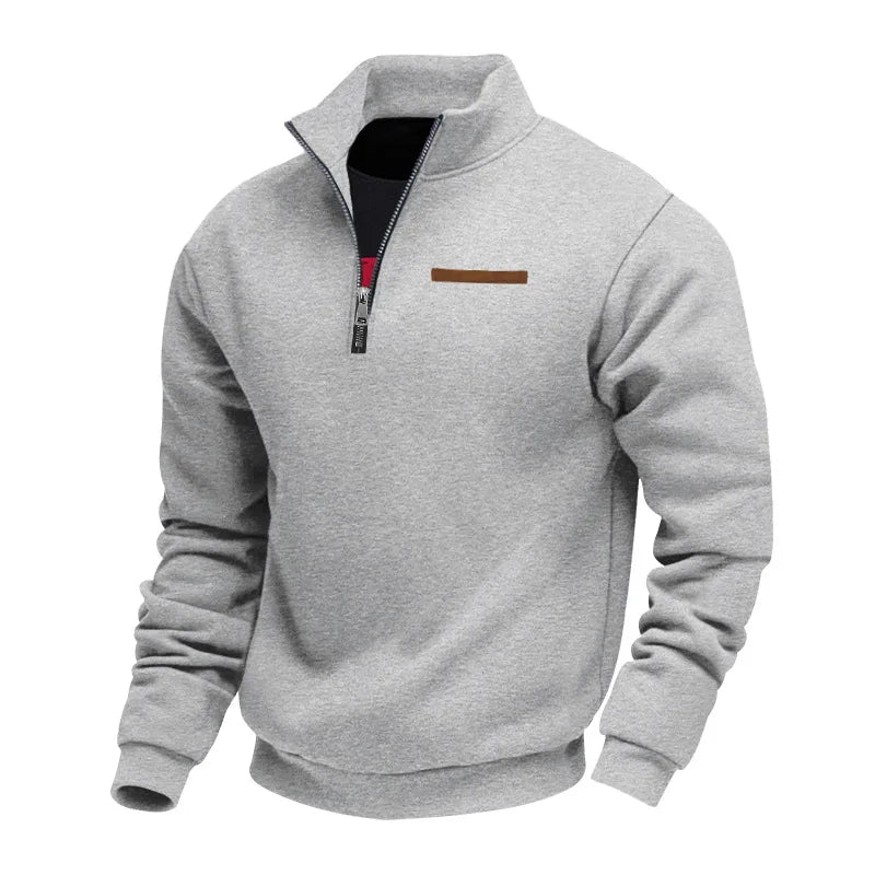 Timo | Herren Sweatshirt Half-Zip Fleece Stehkragen