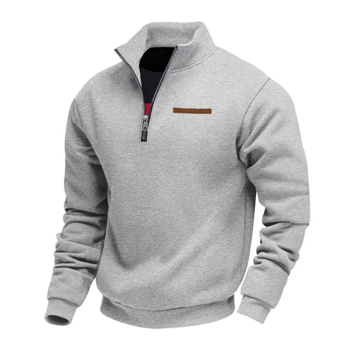 Timo | Herren Sweatshirt Half-Zip Fleece Stehkragen
