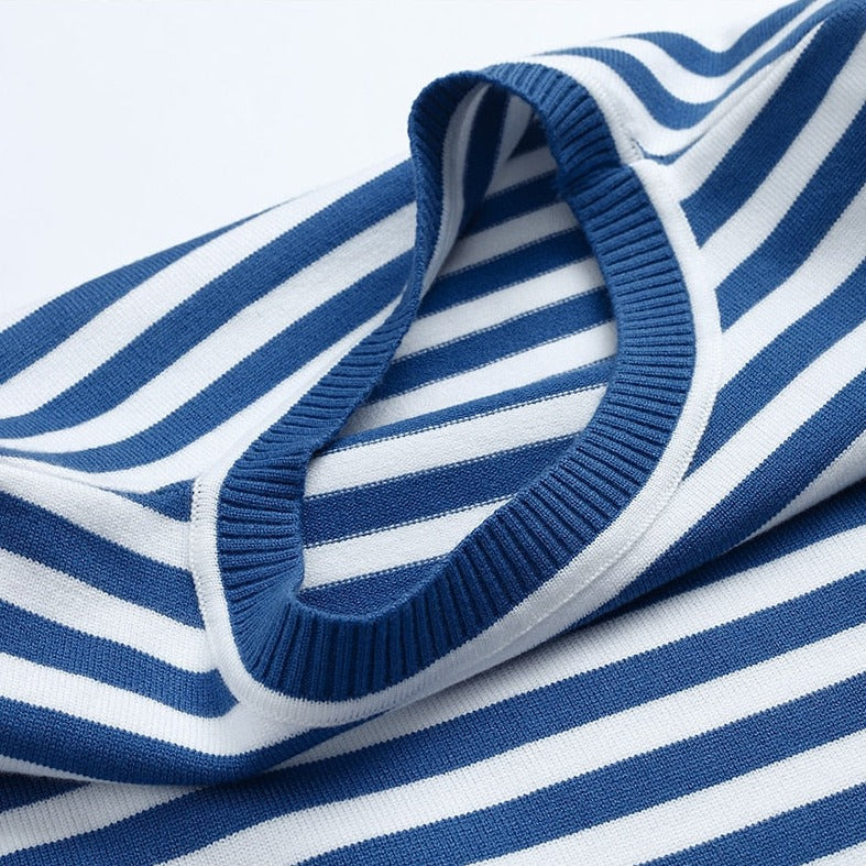 Kerza | Damen Gestreifter pullover Langarm Rundhals