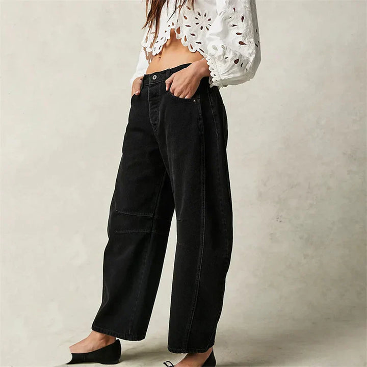 Fessa | Damen Barrel Jeans Low Waist Wide Leg