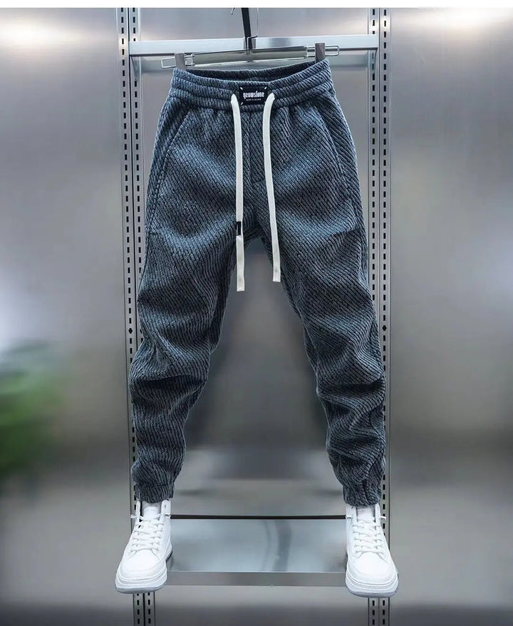 Drake | Herren Jogginghose Strukturiert Slim Fit Freizeithose
