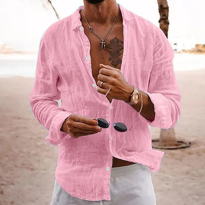 Marco | Herren hemd Langarm Freizeithemd Sommer Casual