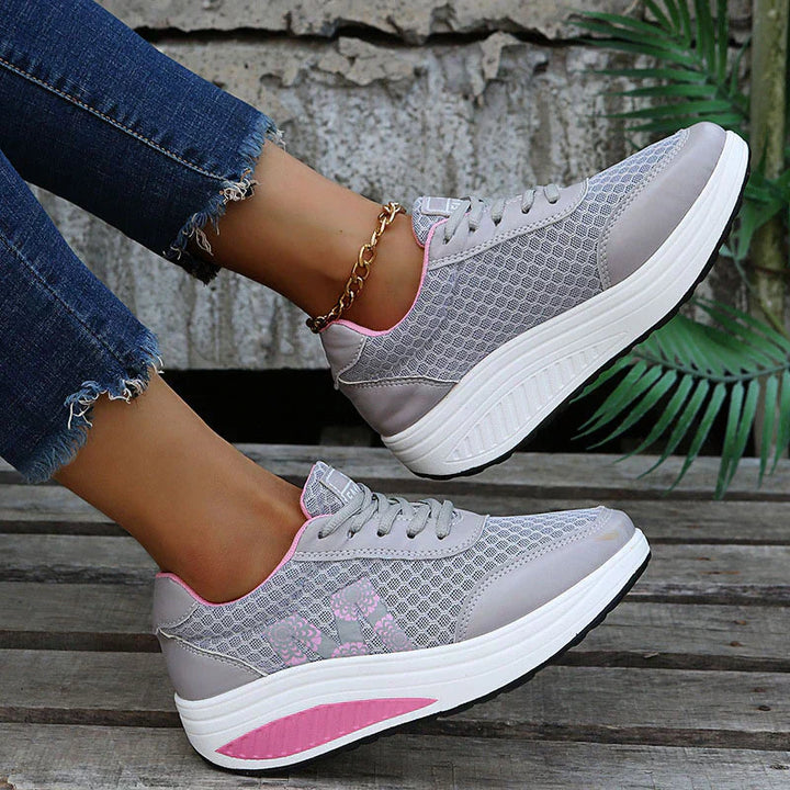 Zara | Damen Plateau Sneaker Atmungsaktiv Keilsohle Laufschuhe