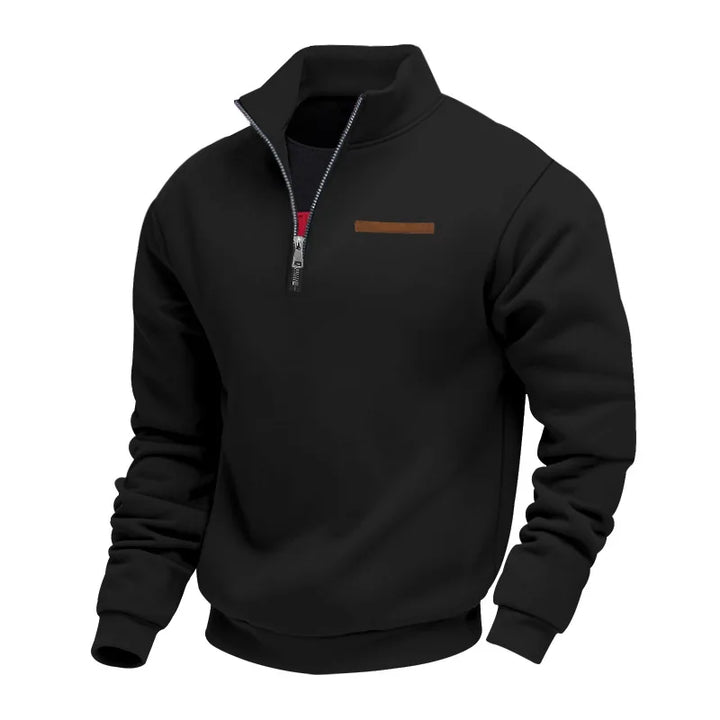 Timo | Herren Sweatshirt Half-Zip Fleece Stehkragen
