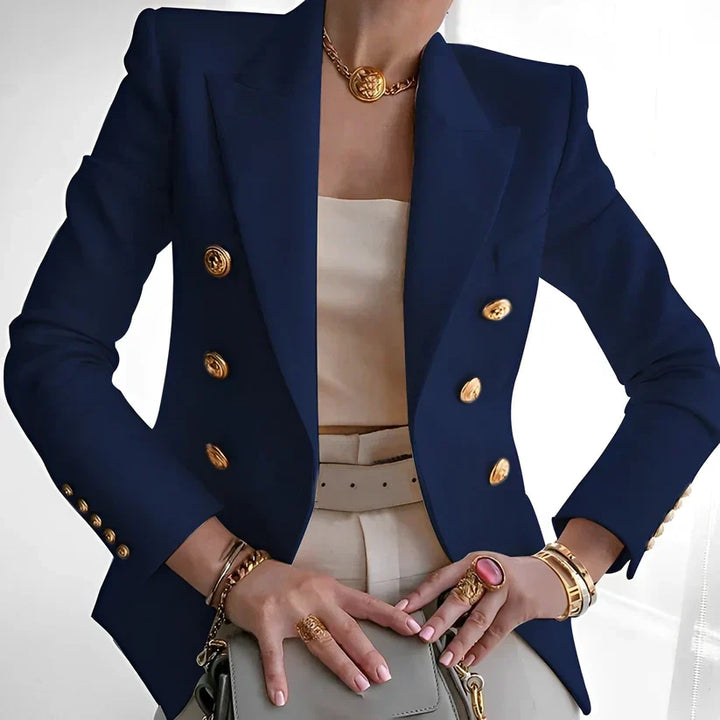 Victoria | Damen Blazer Zweireihig Goldknöpfe Tailliert