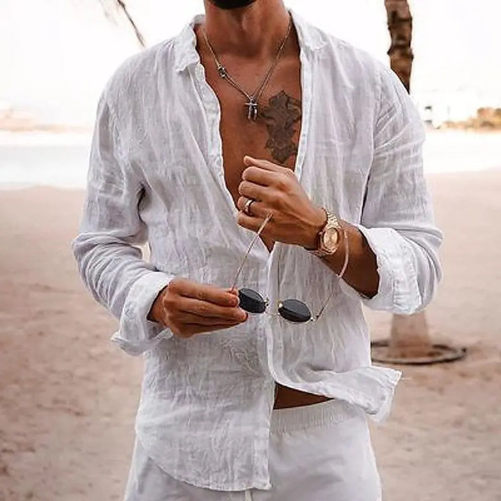Marco | Herren hemd Langarm Freizeithemd Sommer Casual