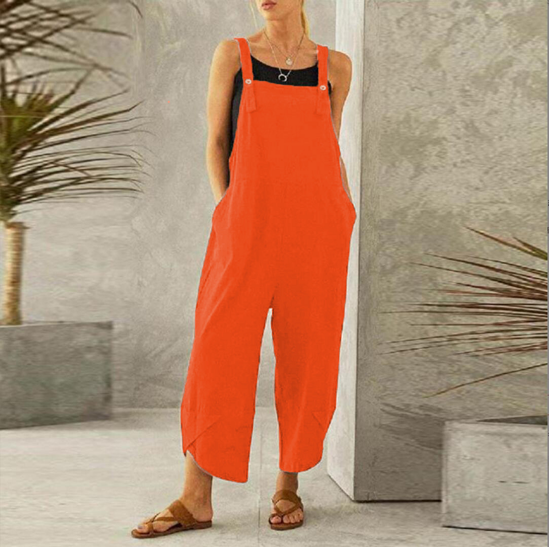 Maya | Damen Latzhose Weites Bein Overall Boho Sommer Träger