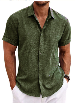 Finn | Herren Leichtes Kurzarm Sommerhemd mit Casual Fit