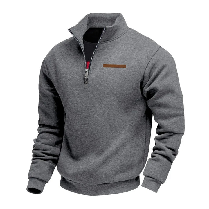 Timo | Herren Sweatshirt Half-Zip Fleece Stehkragen