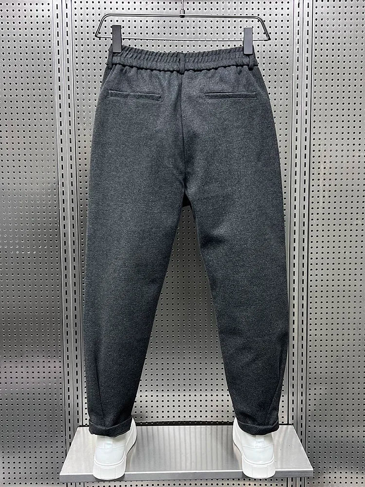 Joren | Herren Tapered Hose Bundfalten Elastisch Melange