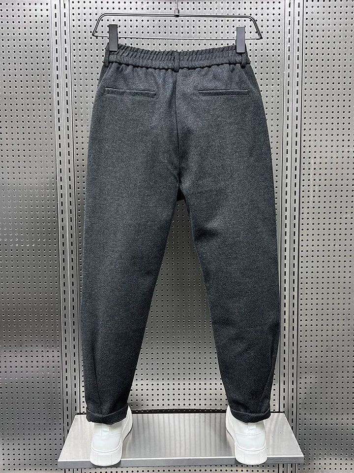Joren | Herren Tapered Hose Bundfalten Elastisch Melange