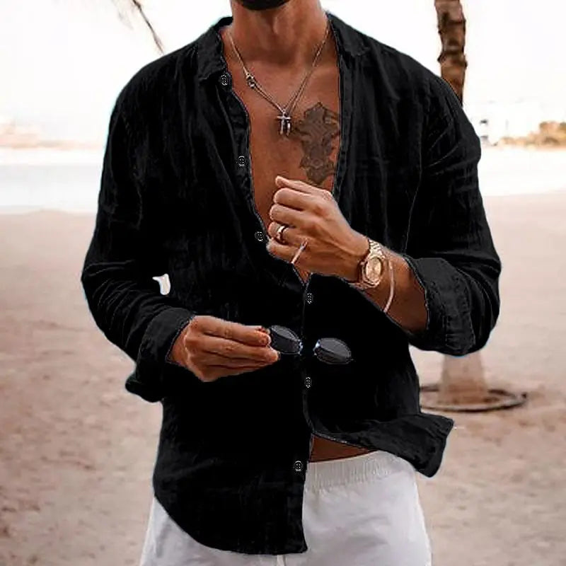 Marco | Herren hemd Langarm Freizeithemd Sommer Casual