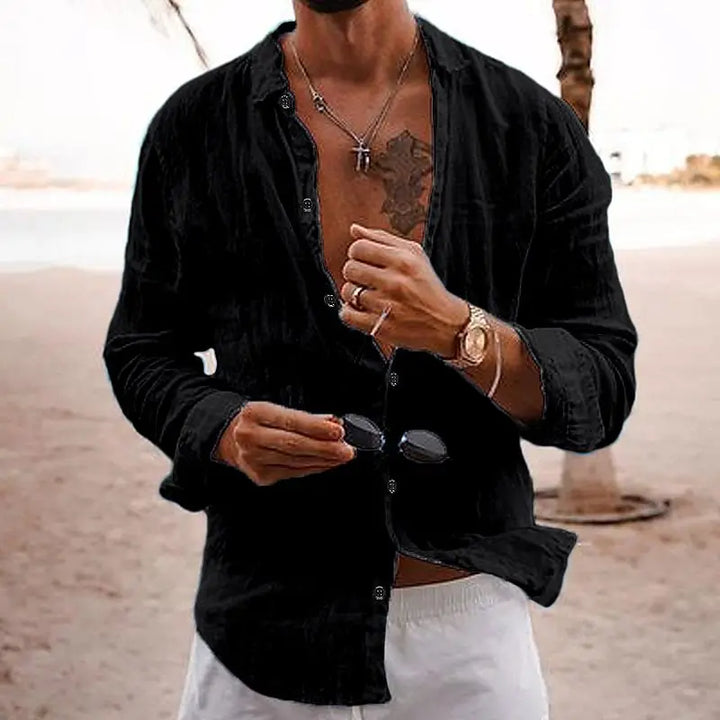 Marco | Herren hemd Langarm Freizeithemd Sommer Casual