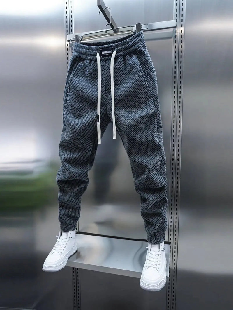 Drake | Herren Jogginghose Strukturiert Slim Fit Freizeithose