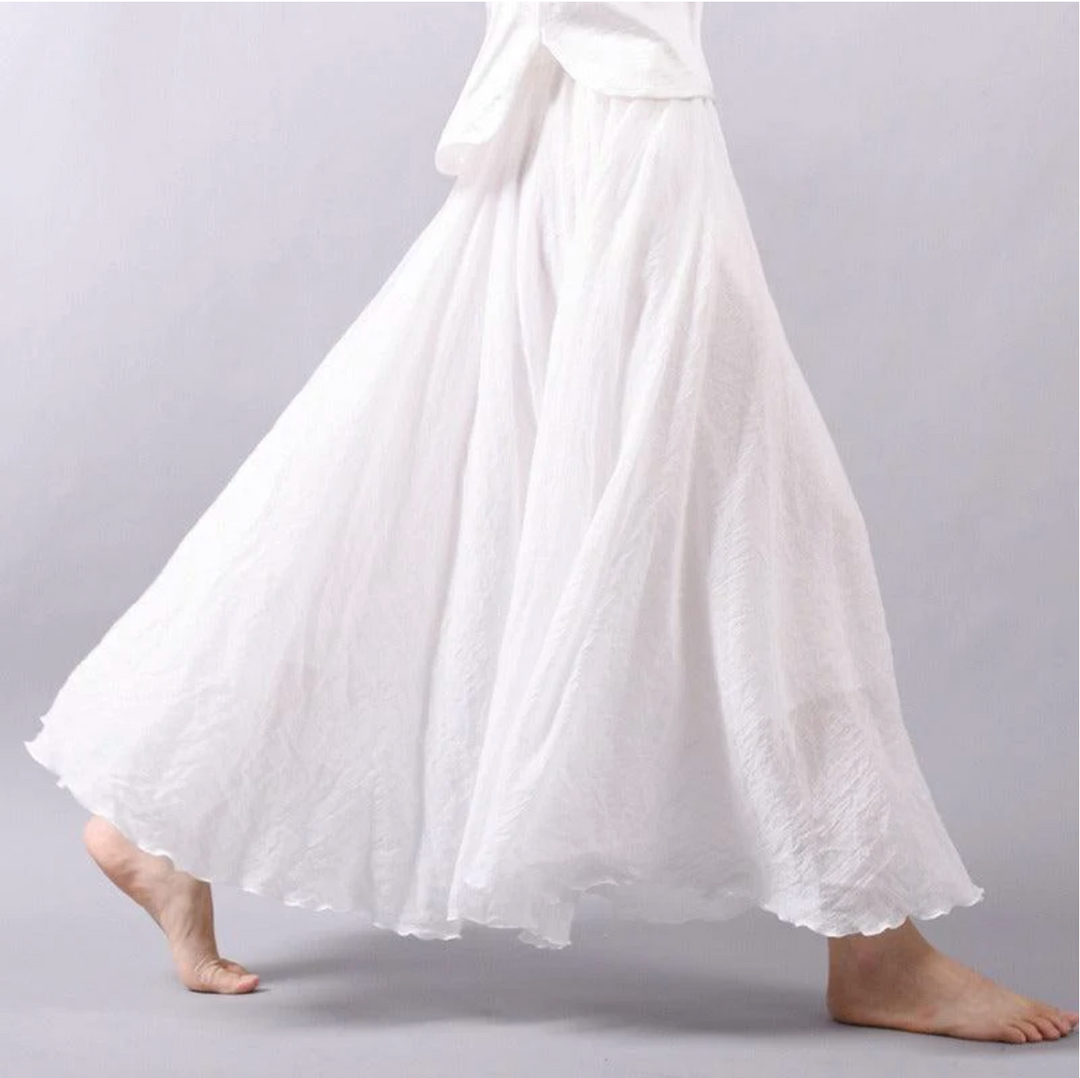 Bella | Damen rock Maxi Fließend Elastischer Bund Sommer