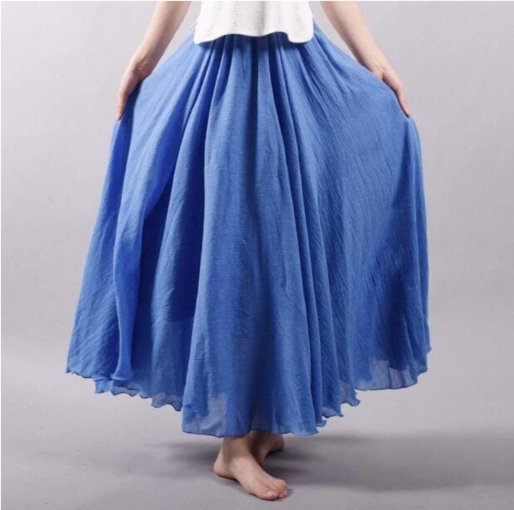 Bella | Damen rock Maxi Fließend Elastischer Bund Sommer