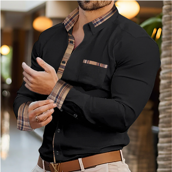 Mason | Herrenhemd Langarm Kariert Freizeithemd Slim Fit