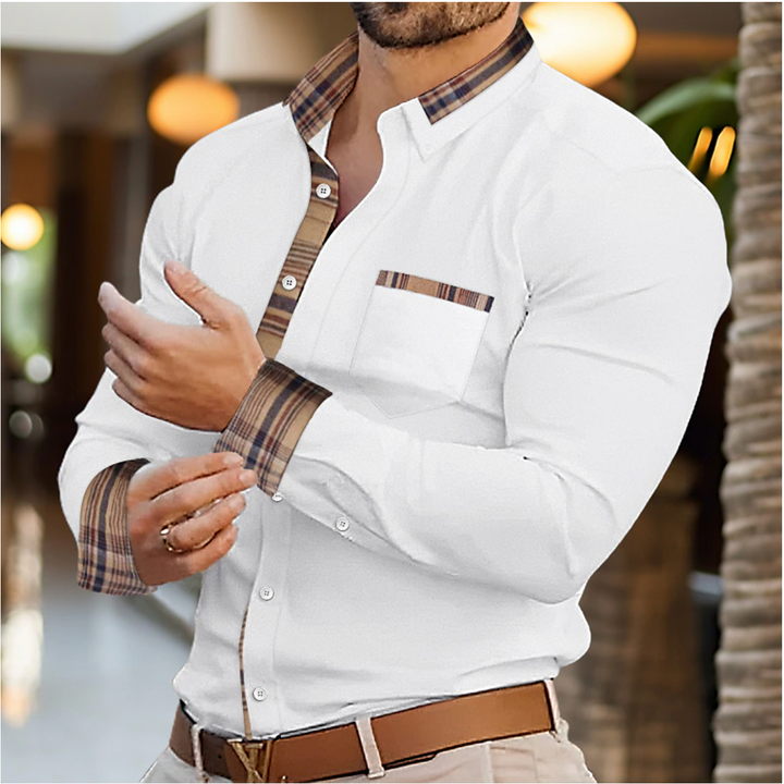 Mason | Herrenhemd Langarm Kariert Freizeithemd Slim Fit
