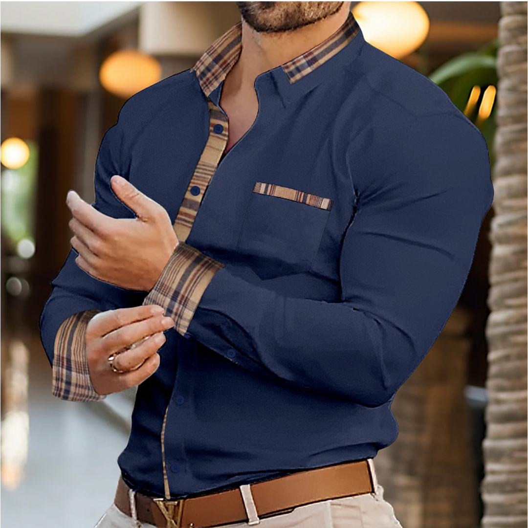 Mason | Herrenhemd Langarm Kariert Freizeithemd Slim Fit