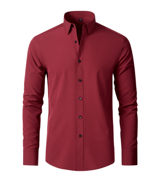 Zoren | Herren Businesshemd Slim Fit Stretch Langarm