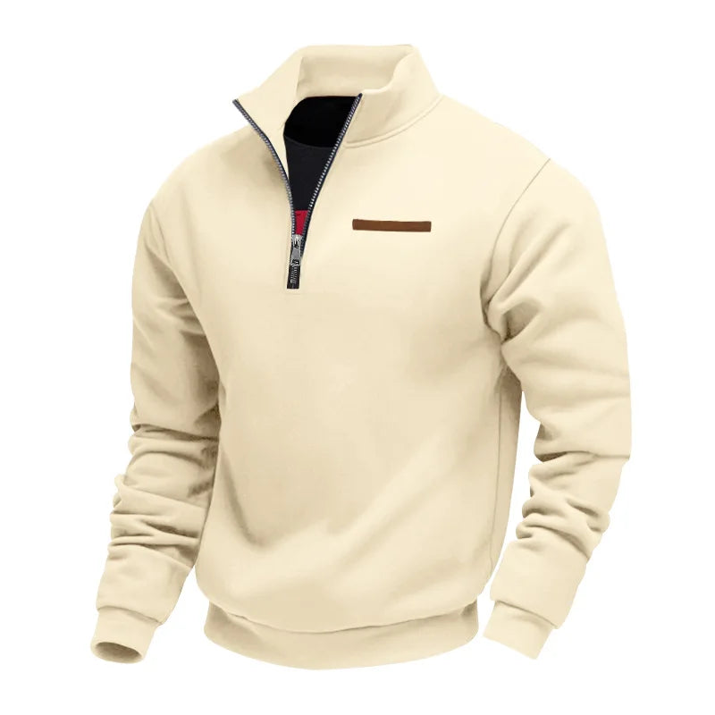 Timo | Herren Sweatshirt Half-Zip Fleece Stehkragen