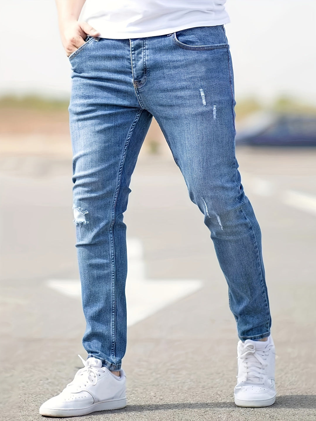 Kyro | Herren Slim Fit Jeans Destroyed Stretch