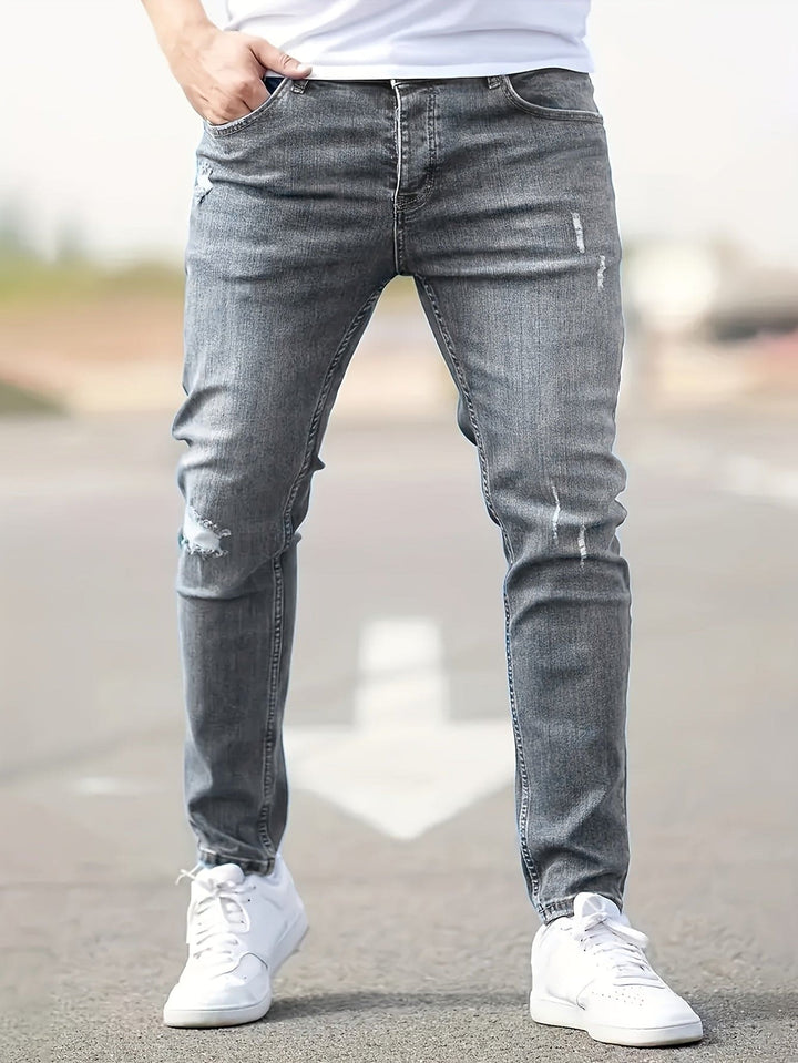 Kyro | Herren Slim Fit Jeans Destroyed Stretch