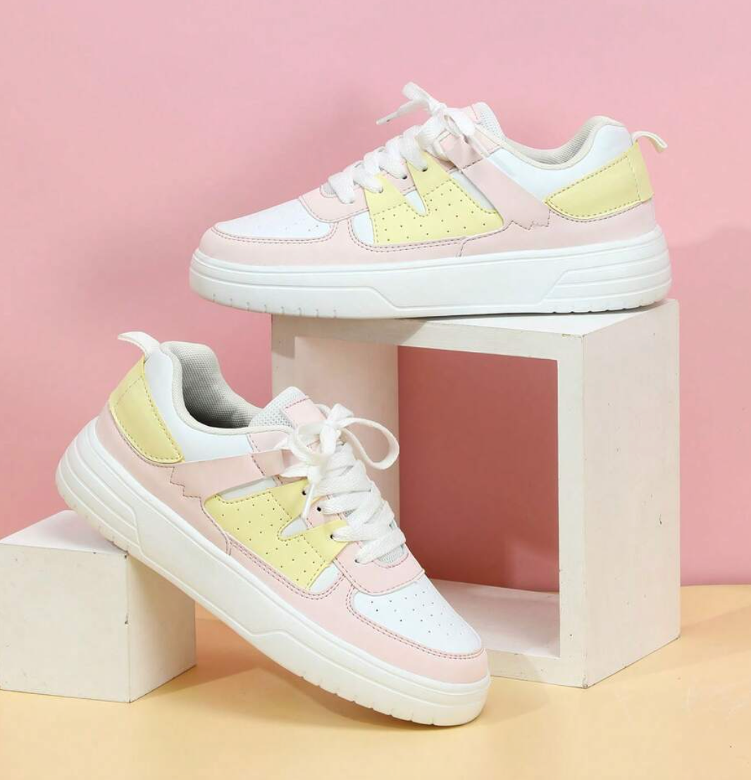 Myla | Damen Plateau Sneaker Schnürung Frühling