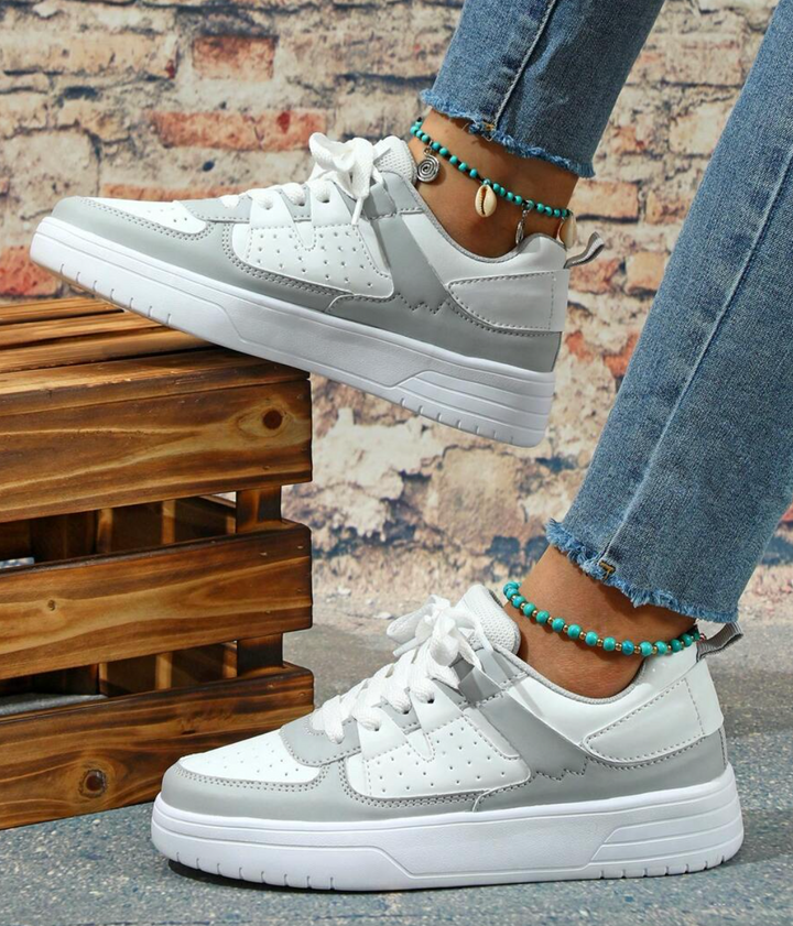 Myla | Damen Plateau Sneaker Schnürung Frühling