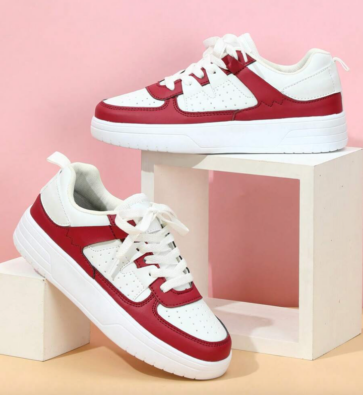 Myla | Damen Plateau Sneaker Schnürung Frühling