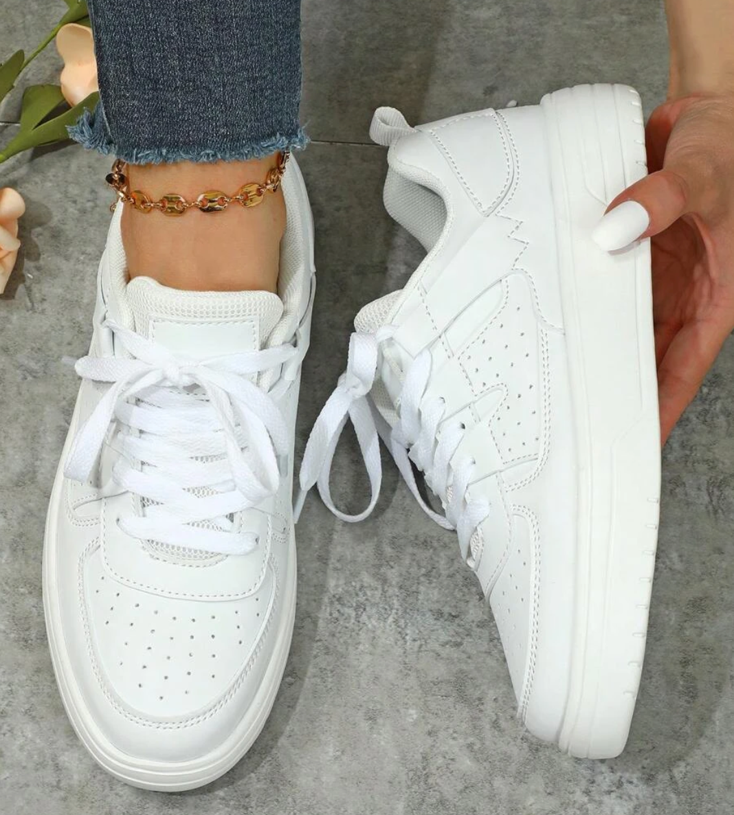 Myla | Damen Plateau Sneaker Schnürung Frühling