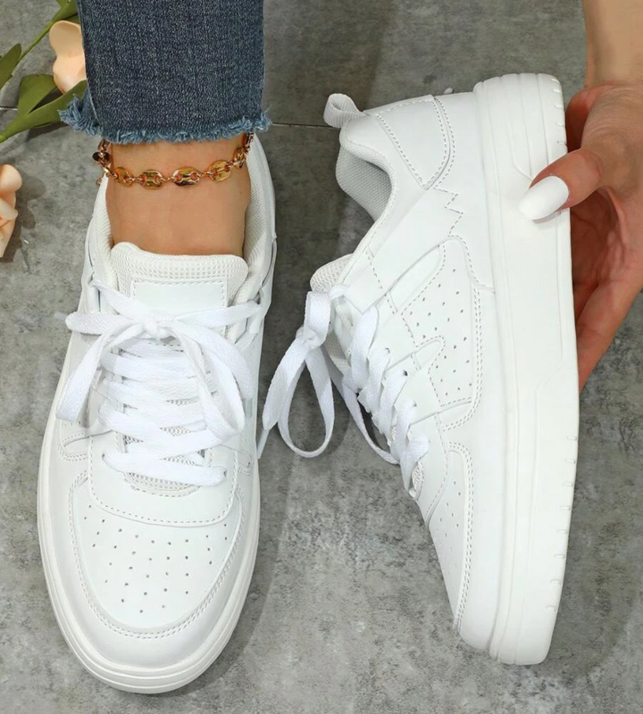Myla | Damen Plateau Sneaker Schnürung Frühling